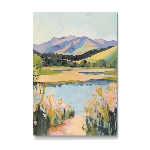 Galerie-Print "Bergsee und Wildblumen" 30x20 cm artboxONE