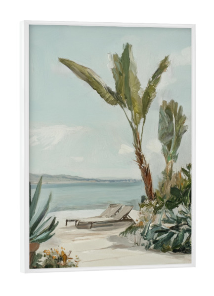 Poster mit weißem Rahmen "Urlaubsmomente unter Palme" artboxONE - Natur,Floral,Reise / Strand und Meer