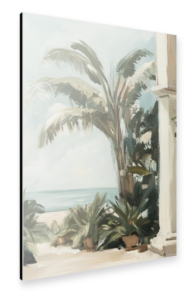 Alu-Dibond "Ruhige Palmen Landschaft" 75x50 cm artboxONE