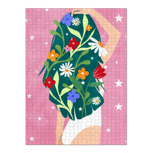 Puzzle Ravensburger "Blumenhaare, egal" artboxONE - Floral