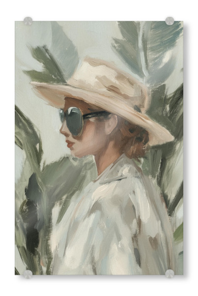 Acrylglasbild "Sommer Chic mit Sonnenbrille" artboxONE - Natur,Menschen,Fashion