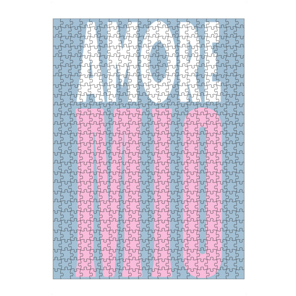 Puzzle Ravensburger "Amore Mio, Pastell Sommer-Pop" artboxONE - Typografie,Geometrie,Liebe
