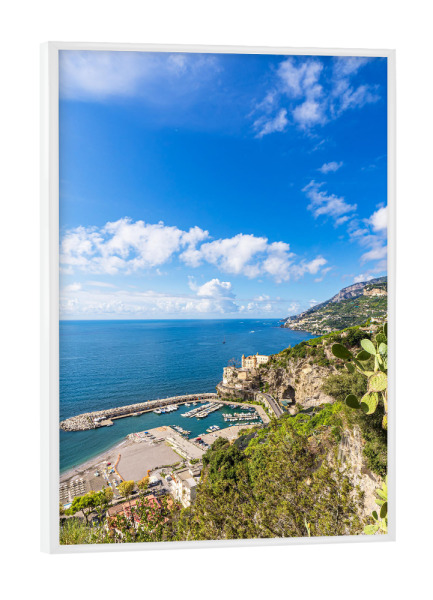 Poster mit weißem Rahmen "Maiori am Mittelmeer" artboxONE - Natur,Reise,Architektur,Reise / Strand und Meer,Reise / Länder
