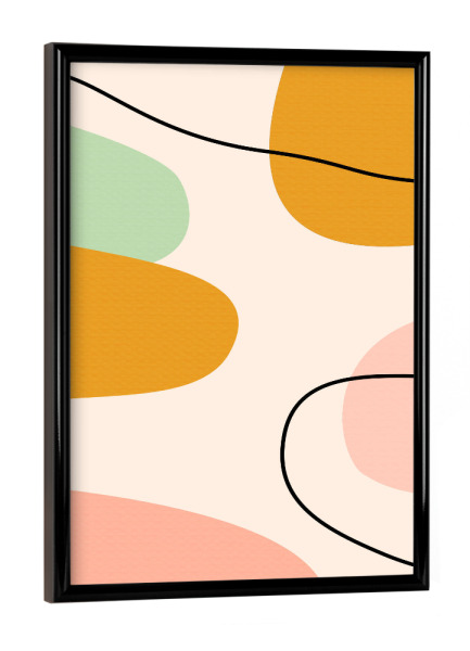 Poster mit schwarzem Rahmen "Blobenergie" artboxONE - Abstrakt,Geometrie