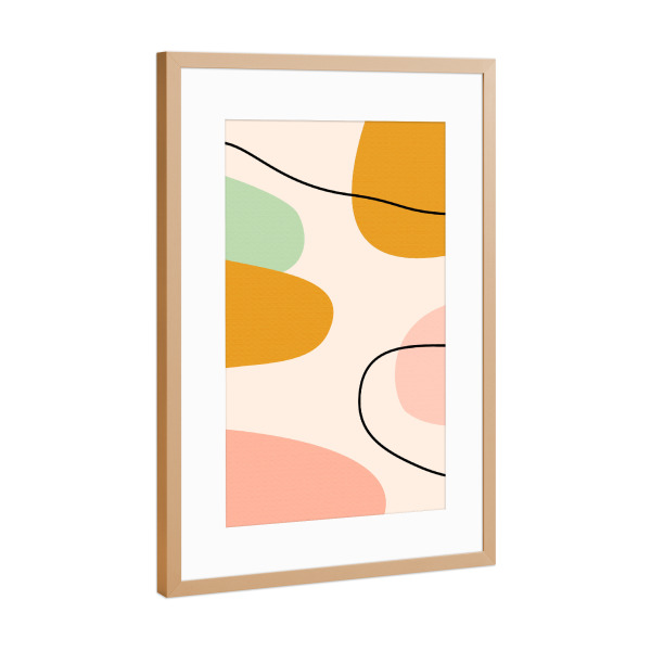 Poster mit Rahmen Kupfer "Blobenergie" artboxONE - Abstrakt,Geometrie