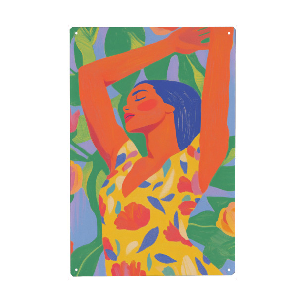 Metall Poster "Tanz in den Sommer" artboxONE - Natur,Floral,Menschen