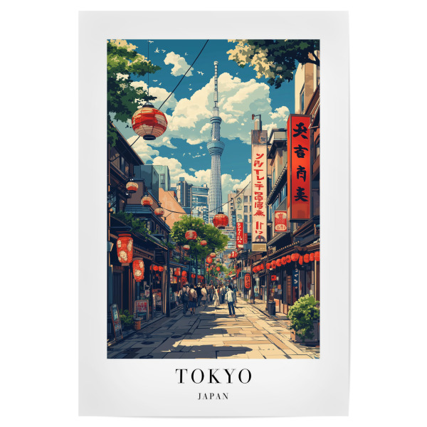 Poster "Tokyo city - Japan" artboxONE - Städte,Reise,Architektur,Städte / Tokio