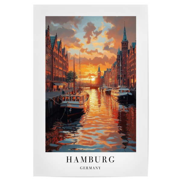 Poster 30x20 cm "Hamburg - Deutschland" artboxONE - Städte,Städte / Hamburg,Reise,Architektur