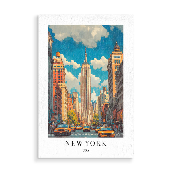 Holzbild "New York - USA" artboxONE - Städte,Städte / New York,Reise,Architektur