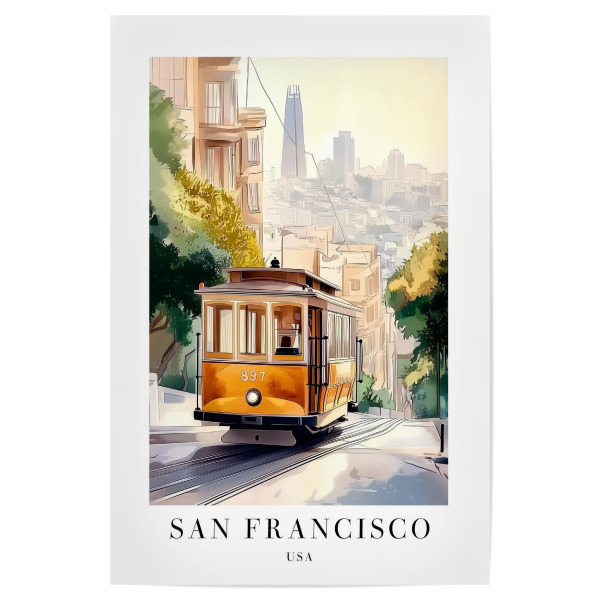 Poster 30x20 cm "San Francisco city - USA" artboxONE - Städte,Reise,Architektur,Städte / San Francisco