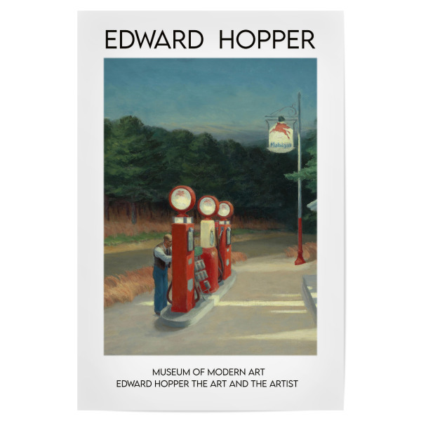 Poster "Edward Hopper m" artboxONE - Abstrakt,Menschen - Berühmtheit,Illustration,Dekorative,Wohnkultur,Maler,Kunst,Gemälde,Malerei,Edward,Hopper