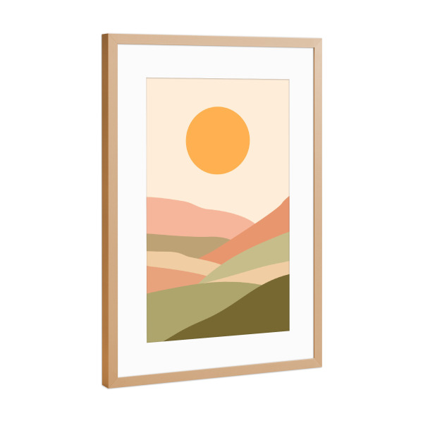 Poster mit Rahmen Kupfer "Ein bisschen Zen" artboxONE - Natur,Abstrakt