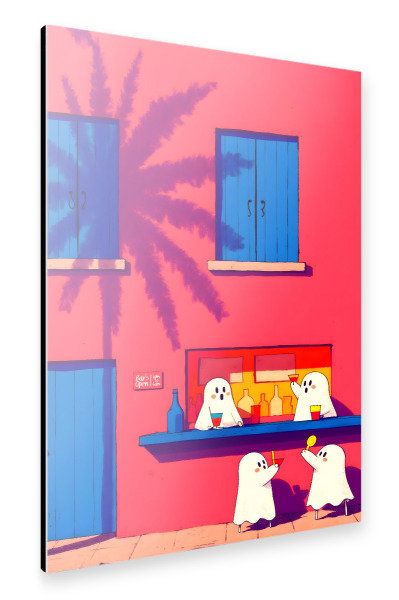 Alu-Dibond "Bar's Open" 30x20 cm artboxONE