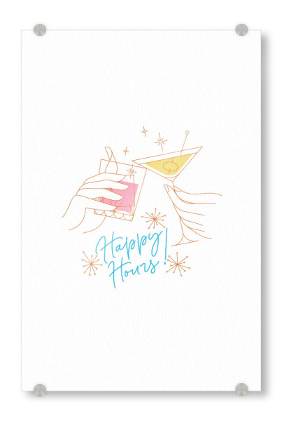 Acrylglasbild "Fröhliche Stunden im Retro" artboxONE - Essen & Trinken,Essen & Trinken / Alkohol