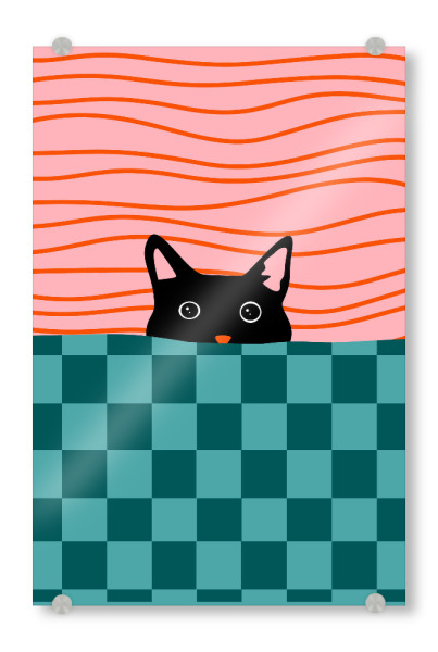Acrylglasbild "Peekaboo Moment" artboxONE - Tiere,Abstrakt