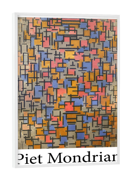 Poster mit weißem Rahmen "Piet Mondrian d" artboxONE - Abstrakt,Geometrie