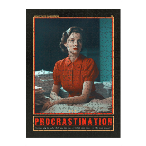 Puzzle Ravensburger "Aufschub i" artboxONE - Lehrersprüche,Lustig - Motivation,Büro,Humor,Lustig,Arbeit,Zeitgenössische kunst,Retro