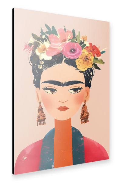 Alu-Dibond "Frida Kreativ und Bunt" 75x50 cm artboxONE