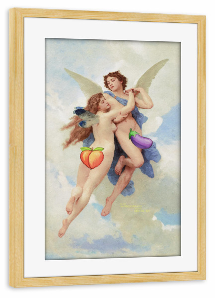 Poster mit Rahmen kiefer "Klassische Zensur" artboxONE - Liebe,Lustig