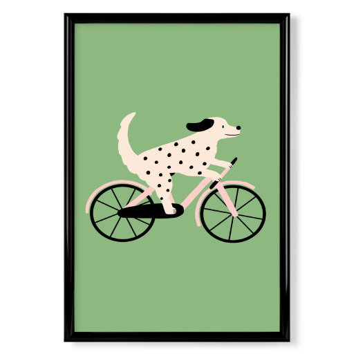 Dog by bike