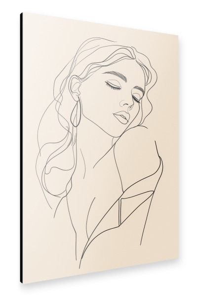 Alu-Dibond "Sinnliche Frauen Zeichnung" 75x50 cm artboxONE