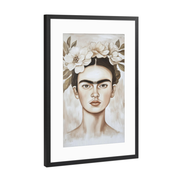 Poster mit Rahmen Schwarz (Metallic) "Zarte Botanik Frida" artboxONE - Floral,Menschen,Fashion