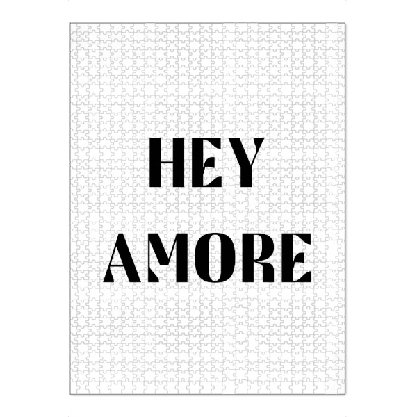 Puzzle Ravensburger "Hey Amore B&W" artboxONE - Typografie,Menschen,Liebe