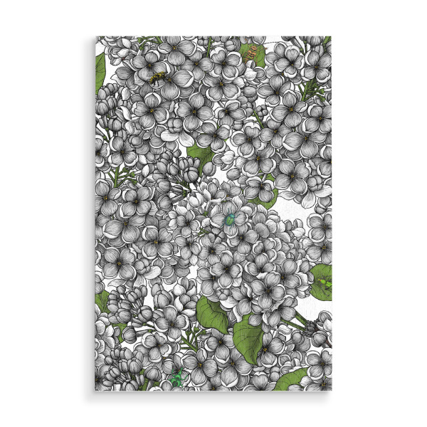 Holzbild "Weißer Fliedergarten" artboxONE - Floral