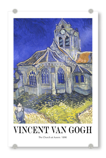 Acrylglasbild "Van Gogh The Church" artboxONE - Abstrakt,Architektur