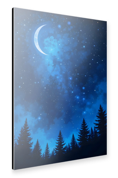 Alu-Dibond "Dunkler Wald, heller Himmel" 75x50 cm artboxONE