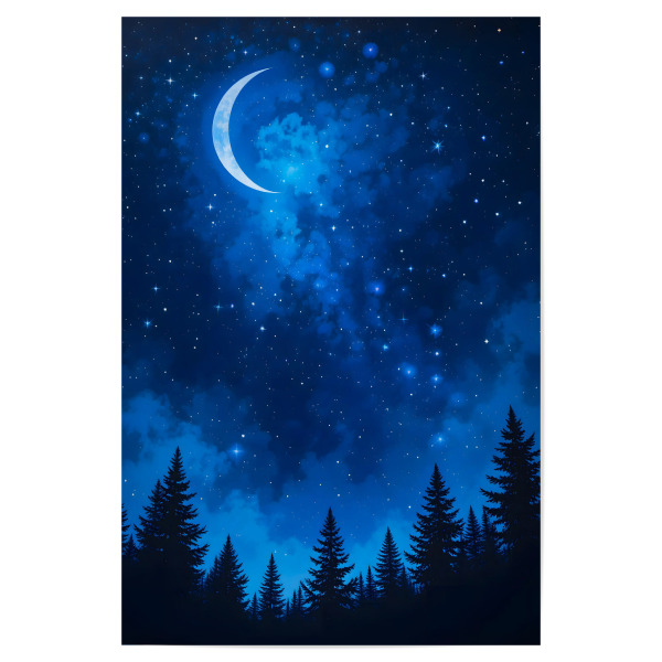 Poster 30x20 cm "Dunkler Wald, heller Himmel" artboxONE - Natur