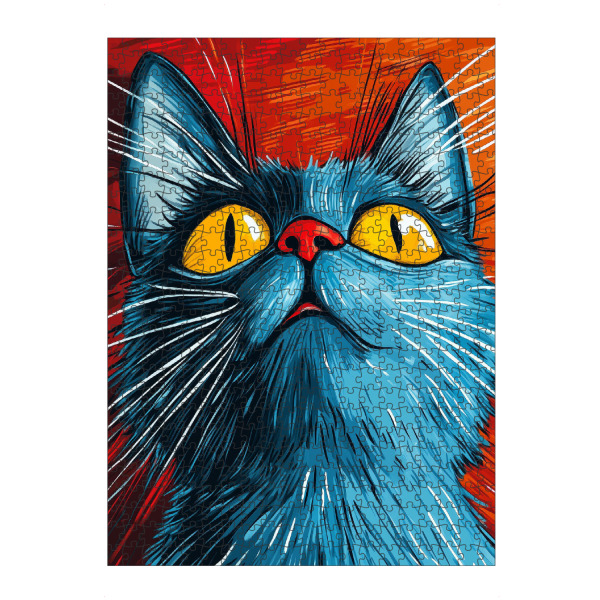 Puzzle Ravensburger "Katze Leben" artboxONE - Tiere - Katze,Katzen,Kitty,Tiere,Haustier,Illustration,Grafik,Kunst - Bild katze