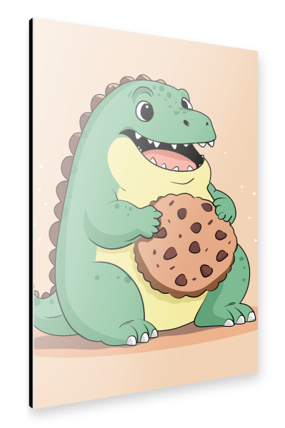 Alu-Dibond "Dino -Snackzeit" 75x50 cm artboxONE