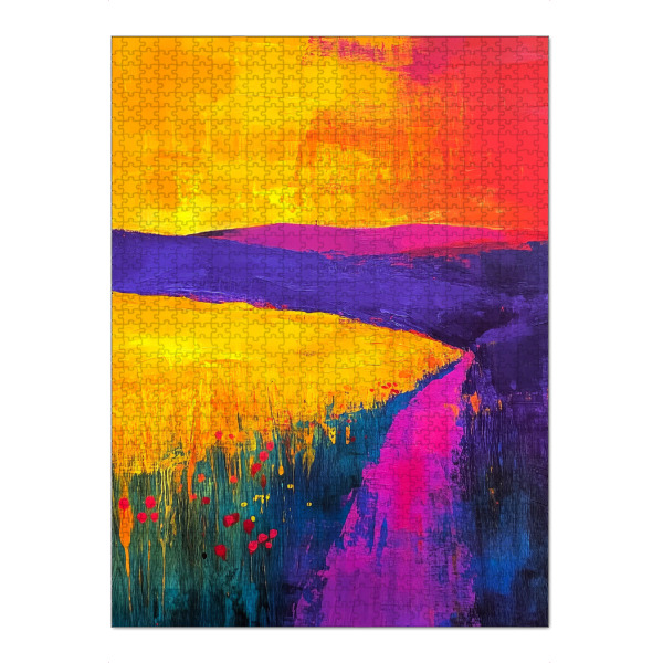 Puzzle Ravensburger "Zauberlandschaft a" artboxONE - Natur - Landschaft,Natur,Farben,Magie,Wiese,Felder - Bild landschaft