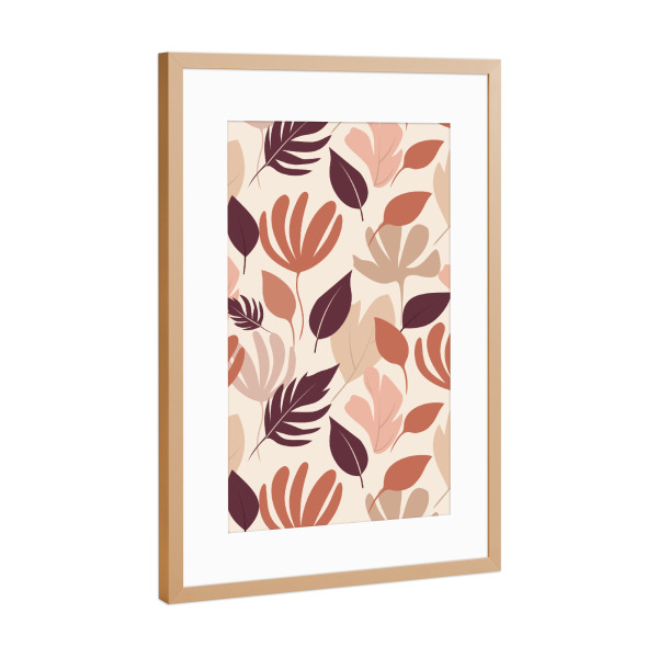 Poster mit Rahmen Kupfer "Blättern Sie es mir" artboxONE - Natur,Abstrakt
