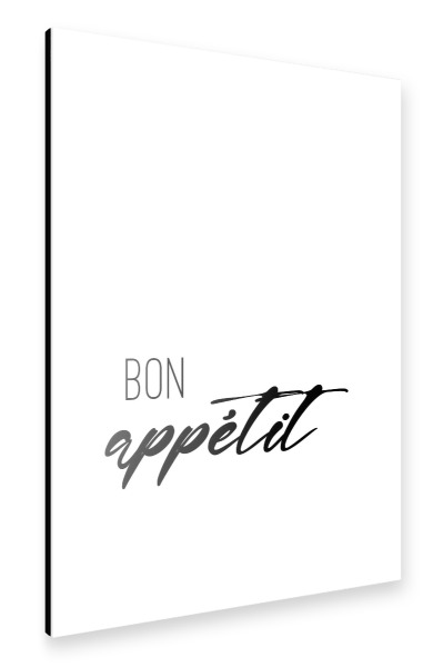 Alu-Dibond "Bon appétite elegant" 75x50 cm artboxONE