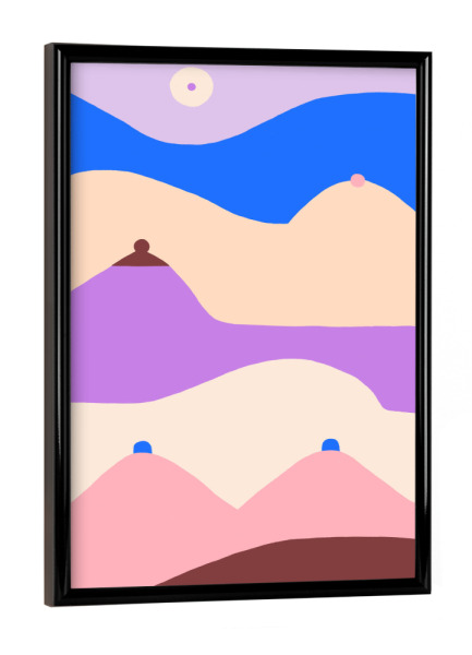 Poster mit schwarzem Rahmen "Boobscape" artboxONE - Abstrakt,Menschen
