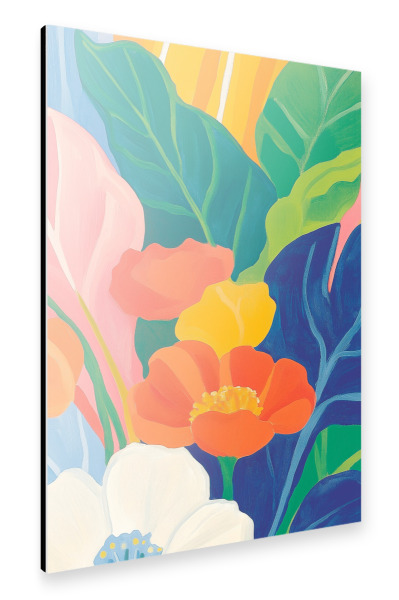 Alu-Dibond "Blumige Farbenpracht" 30x20 cm artboxONE