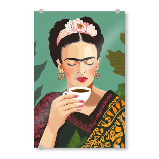 Coffee enjoyment with Frida