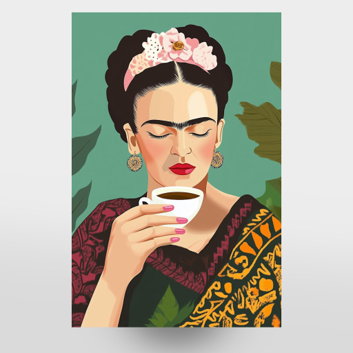 Coffee enjoyment with Frida