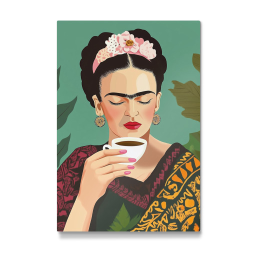 Coffee enjoyment with Frida