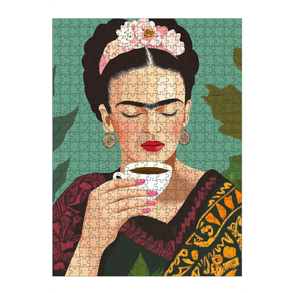 Puzzle Ravensburger "Kaffee Genuss mit Frida" artboxONE - Natur,Floral,Essen & Trinken