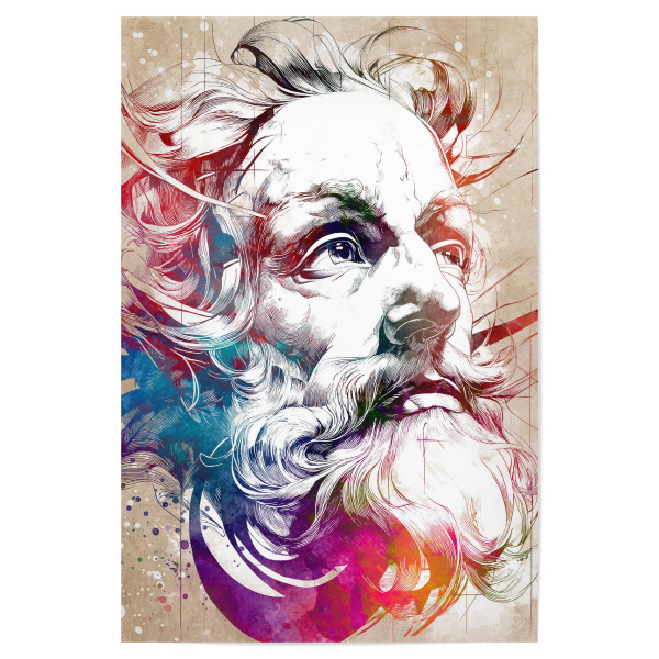 Poster "Leonardo da Vinci Porträt a" artboxONE - Menschen,Männer - Leonardo da vinci,Erfinder,Mann,Künstler,Porträt