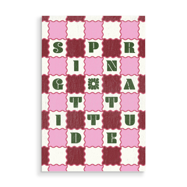 Holzbild "Frühlingseinstellung Kirsche" artboxONE - Typografie,Abstrakt