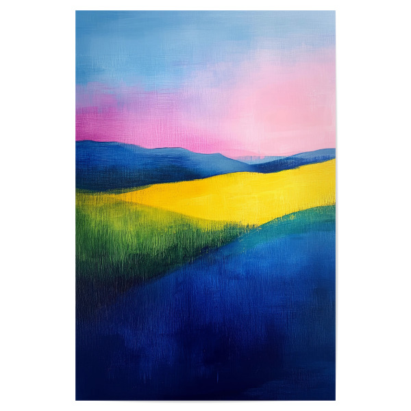 Poster 30x20 cm "Zauberlandschaft b" artboxONE - Natur - Landschaft,Natur,Malerei,Felder,Farben