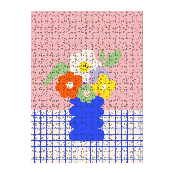 Puzzle Ravensburger "Happy Daisy" artboxONE - Floral,Lustig