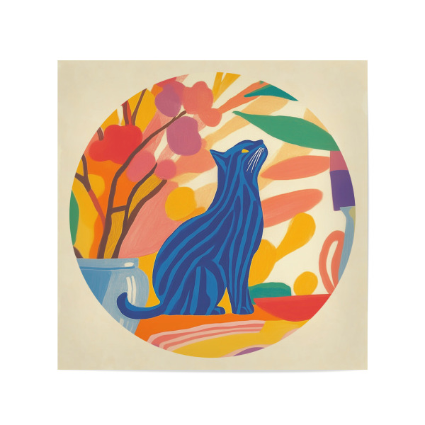 Poster 20x20 cm "Neugierige Streifen Katze" artboxONE - Natur,Floral,Tiere