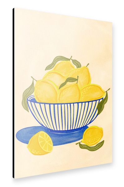 Alu-Dibond "Lemon bowl" 75x50 cm artboxONE