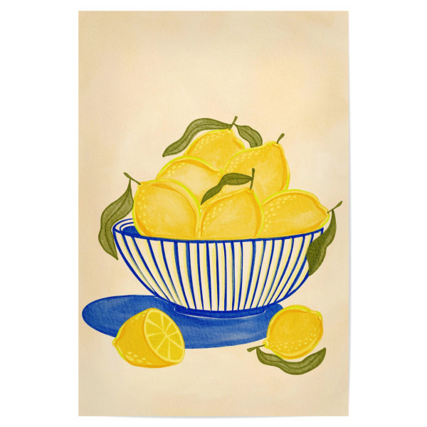 Poster "Lemon bowl" artboxONE - Essen & Trinken,Essen & Trinken / Obst & Gemüse