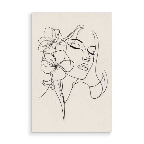 Holzbild "Harmonische Frauen Skizze" artboxONE - Abstrakt,Menschen,Fashion